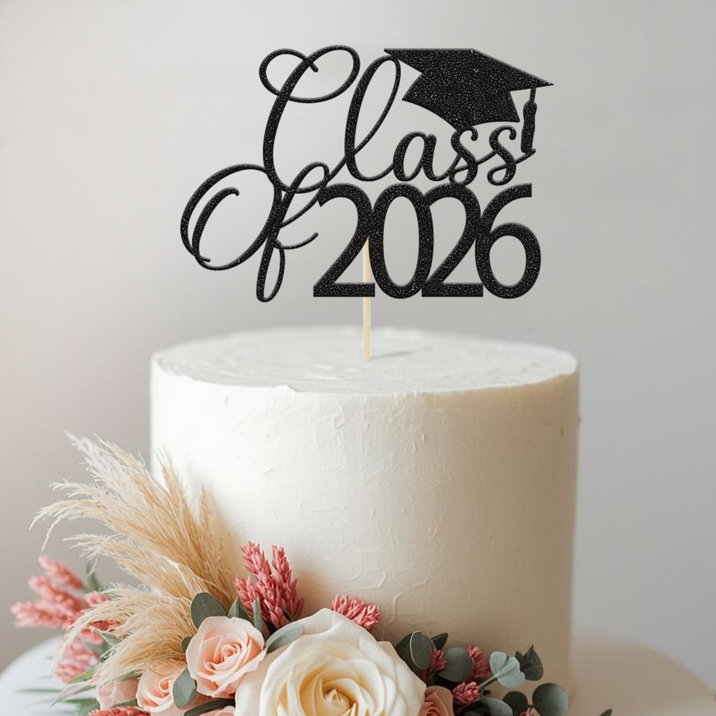 Personalised Flowing Class Of Graduation Cake Topper – Year - view 2