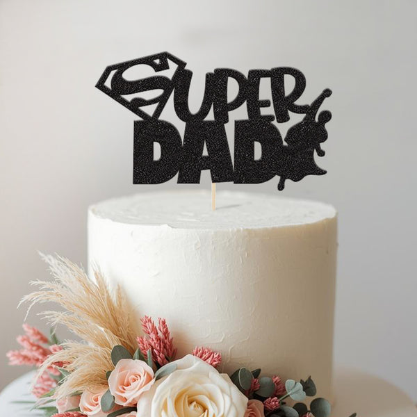 Super Dad Shield & Flying Hero Cake Topper - view 2