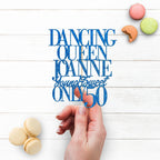 Personalised Dance Queen Glitter Cake Topper with Name & Age