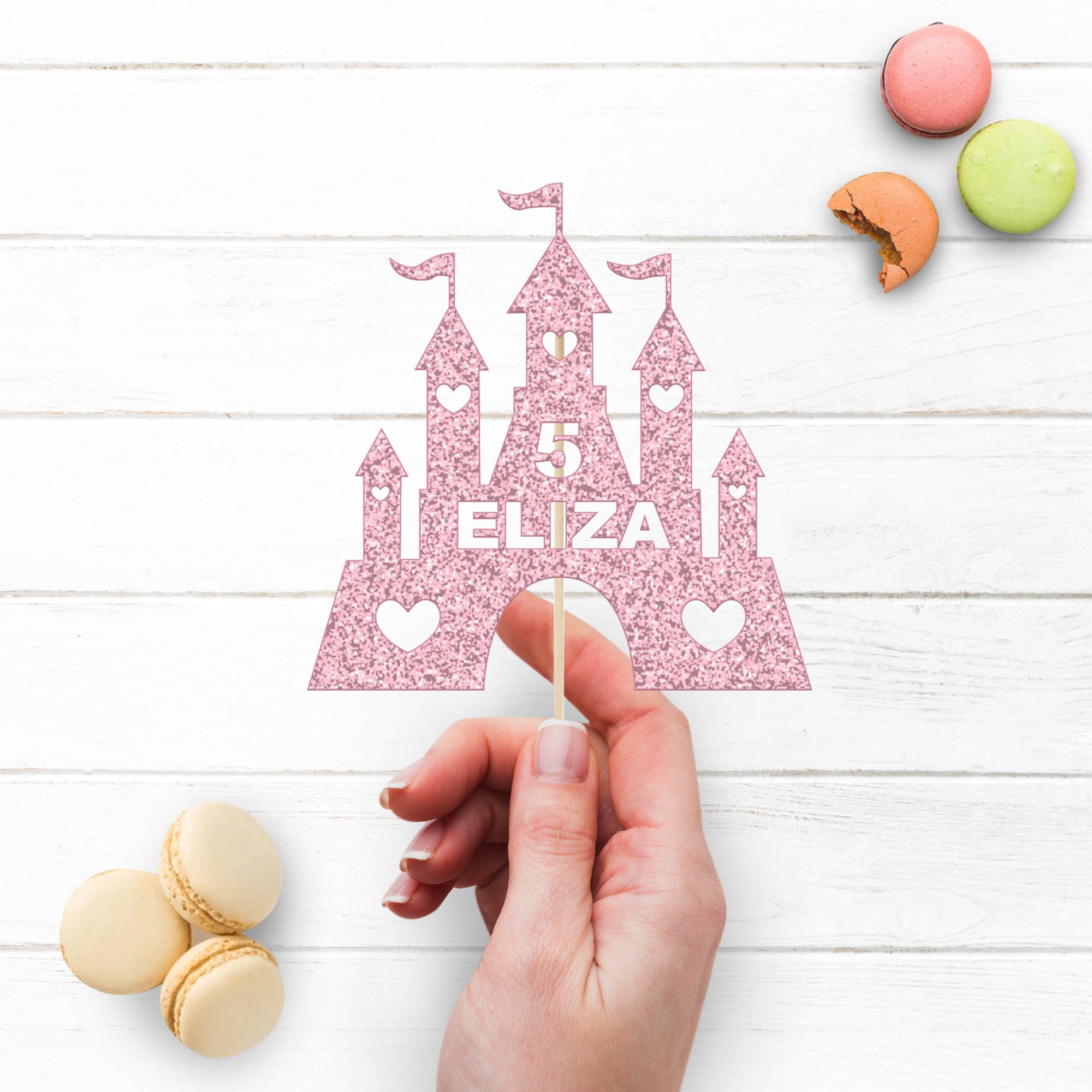 Personalised Princess Castle Cake Topper | Custom Name & Age