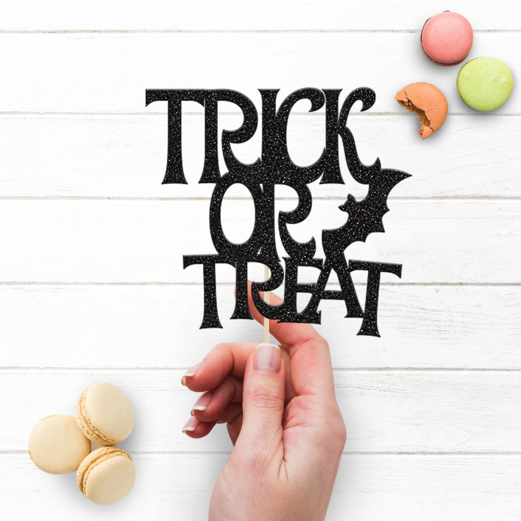 Trick or Treat Bat Halloween Cake Topper - view 3