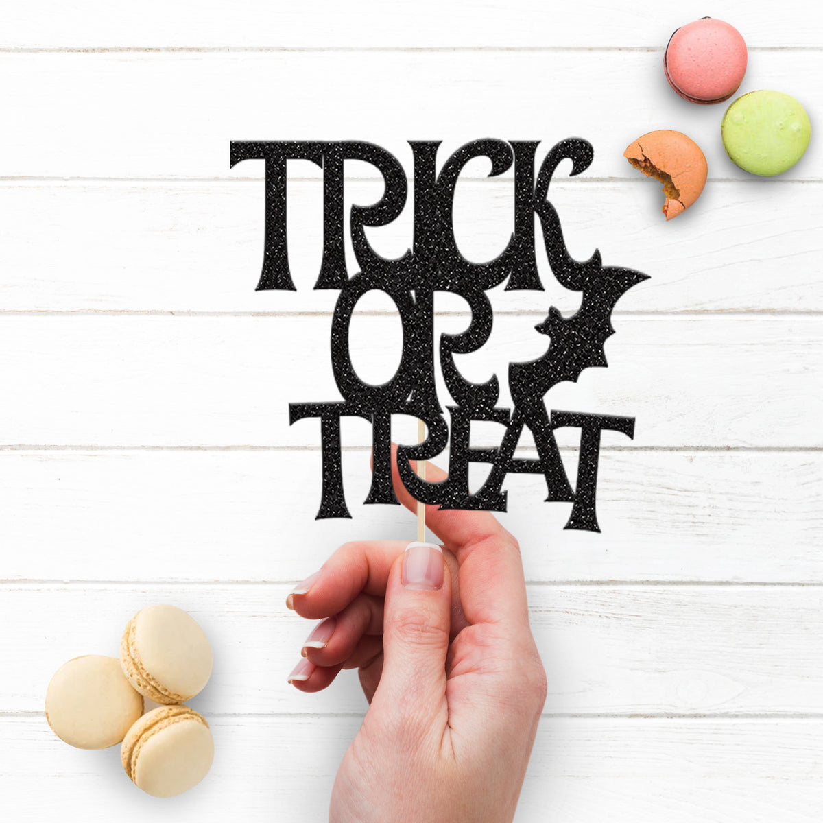 Trick or Treat Bat Halloween Cake Topper - view 3