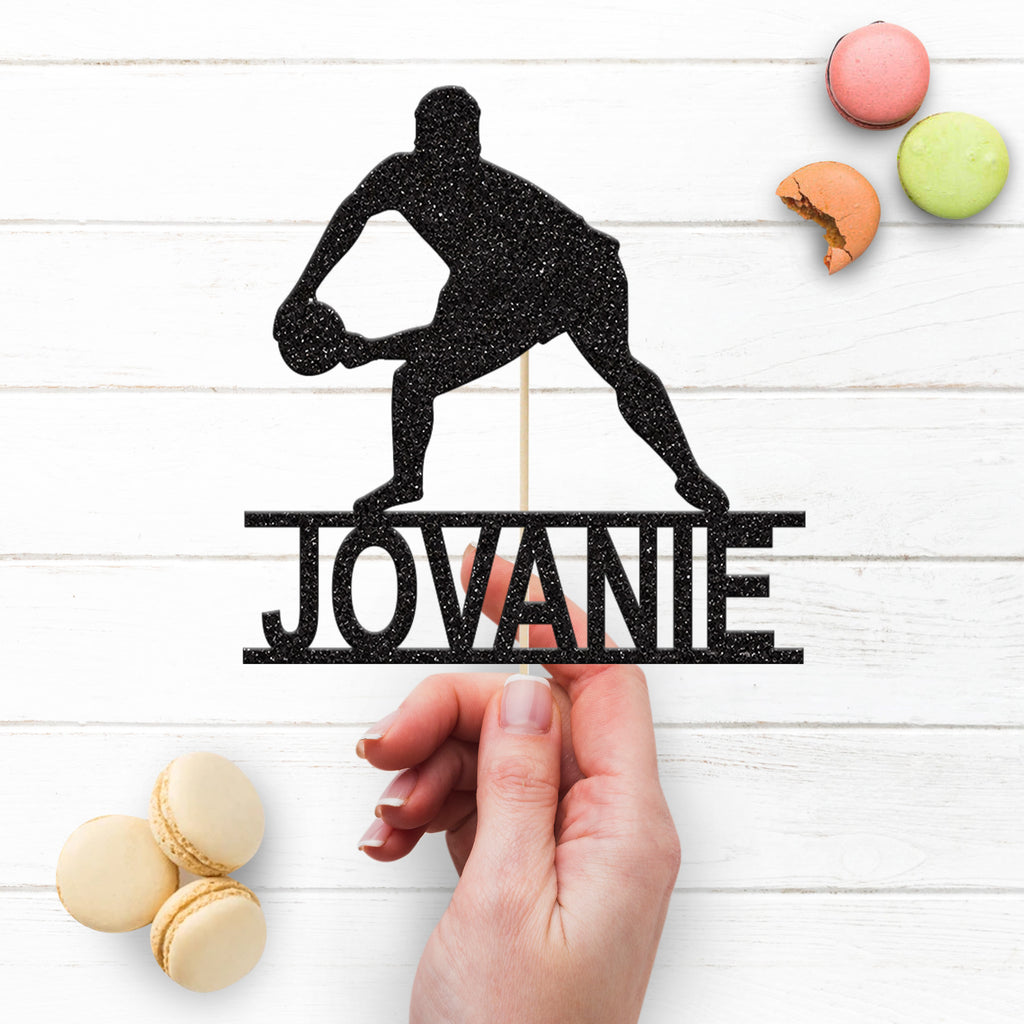 Personalised Skateboard Trick Cake Topper – Name - view 3