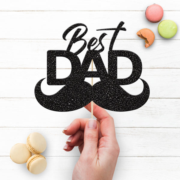 Best Dad Moustache Cake Topper - view 3
