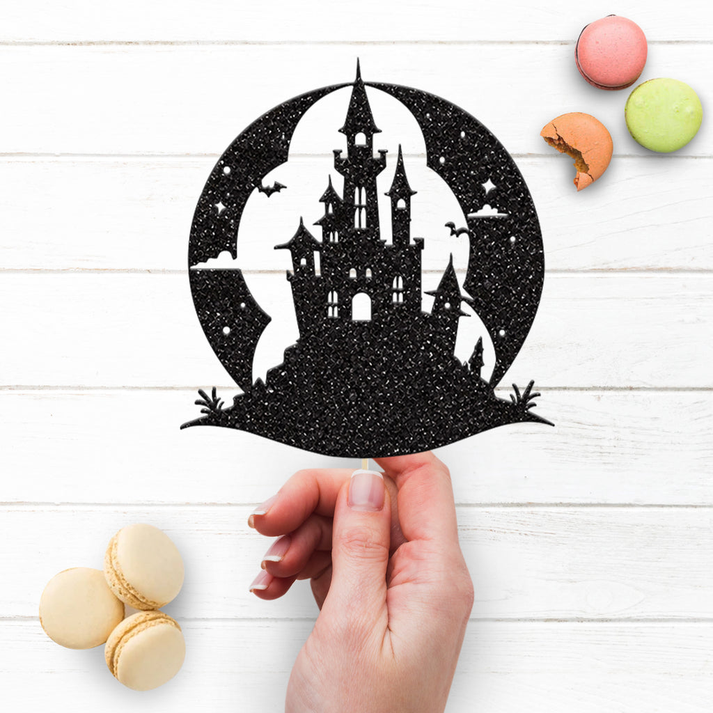 Haunted Castle Crescent Moon Cake Topper - view 3