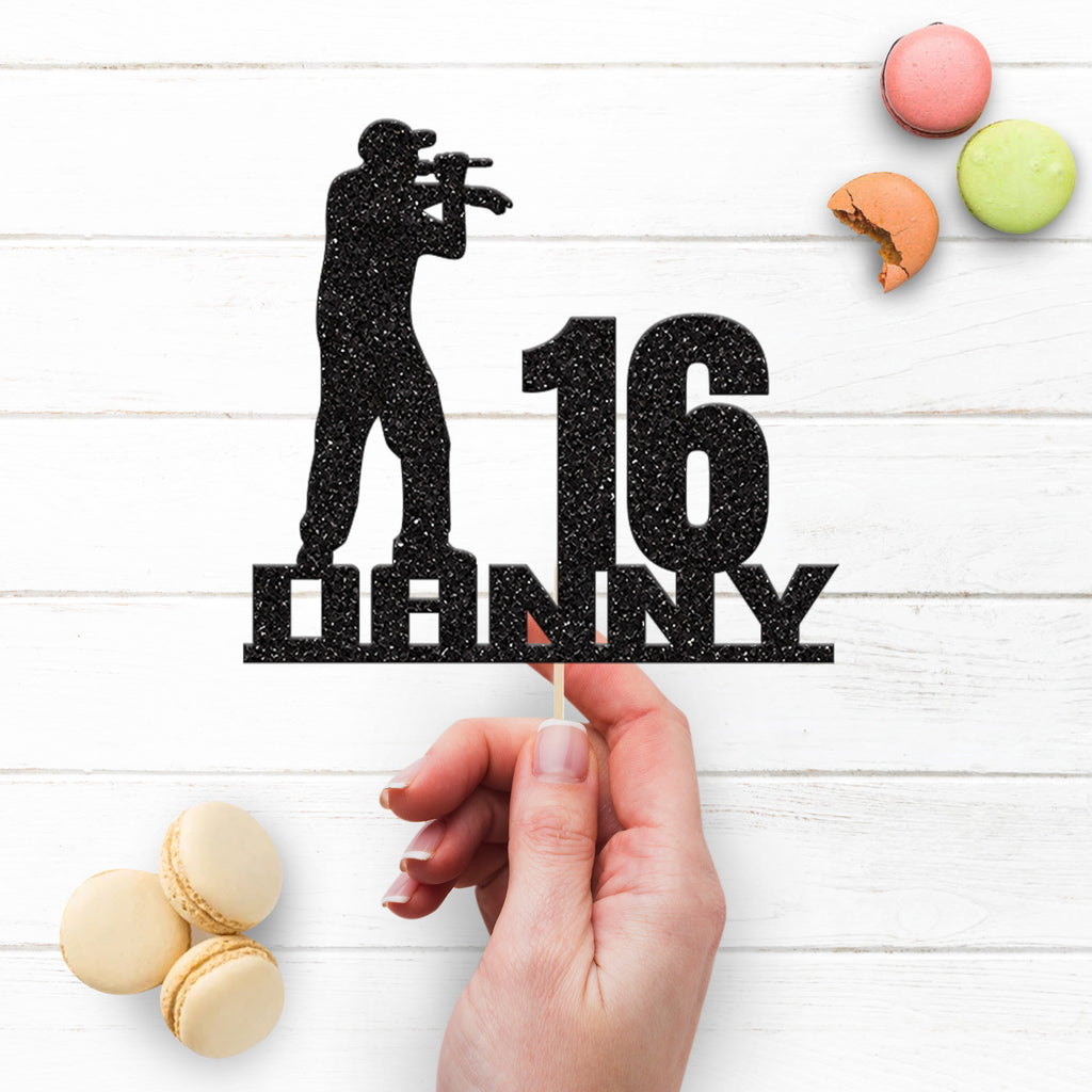 Personalised Rapper Cake Topper – Name & Age - view 3