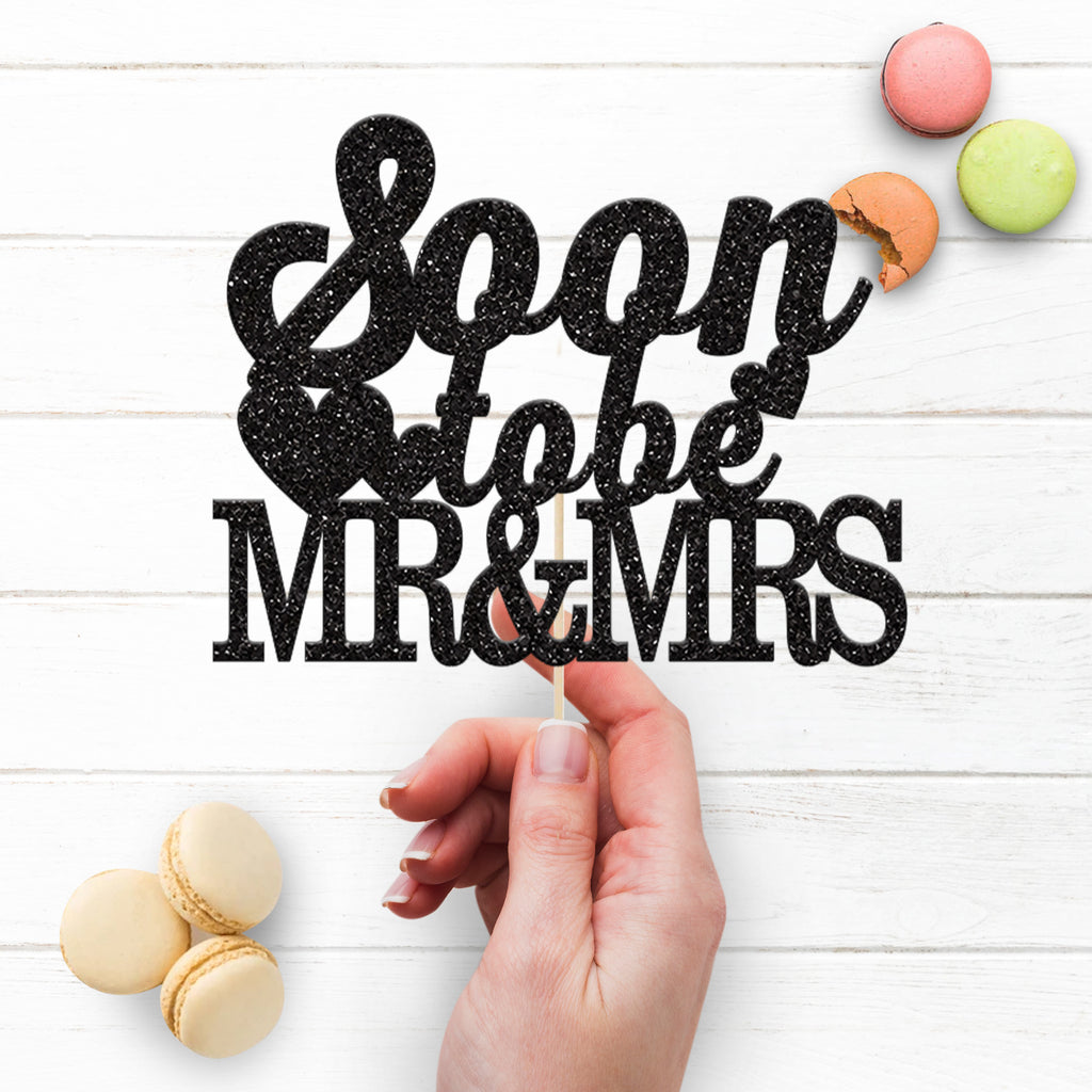 Soon to Be Mr & Mrs Hearts Engagement Cake Topper - view 3