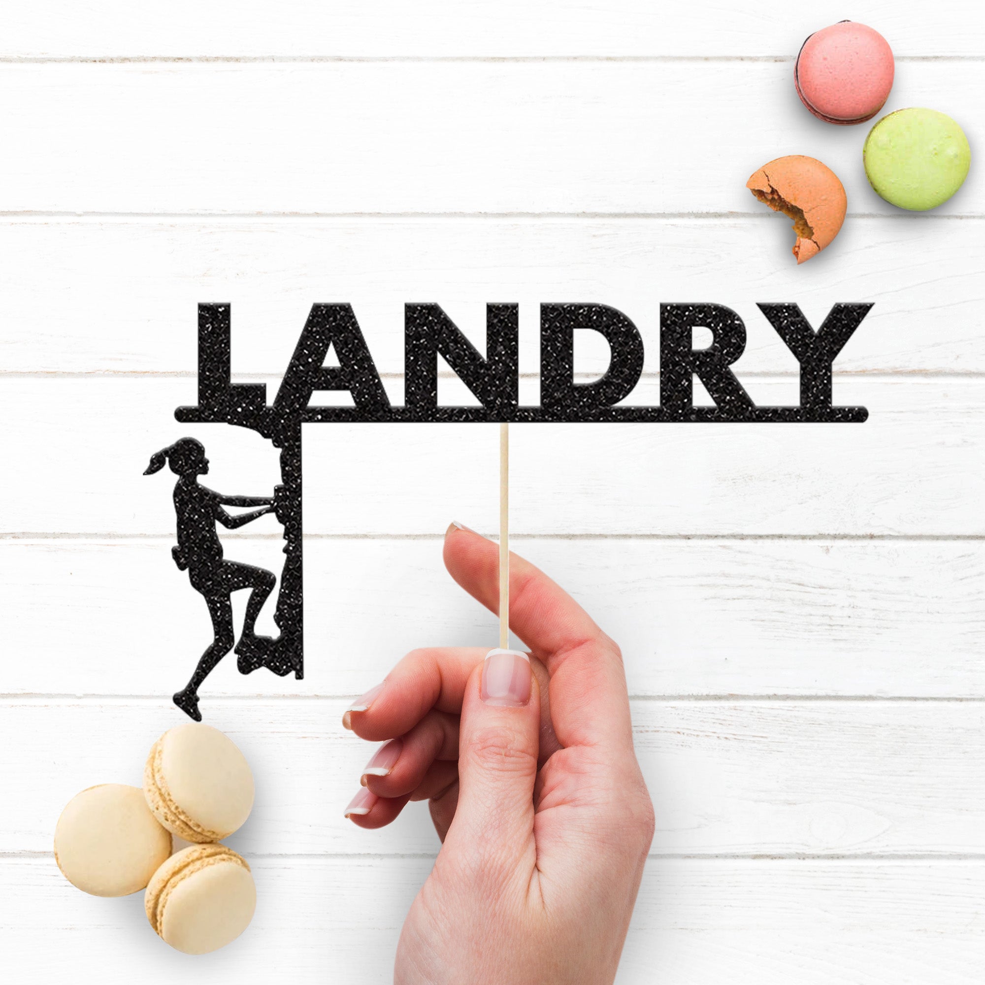 Personalised Rock Climber Cake Edge Topper – Name Secondary image