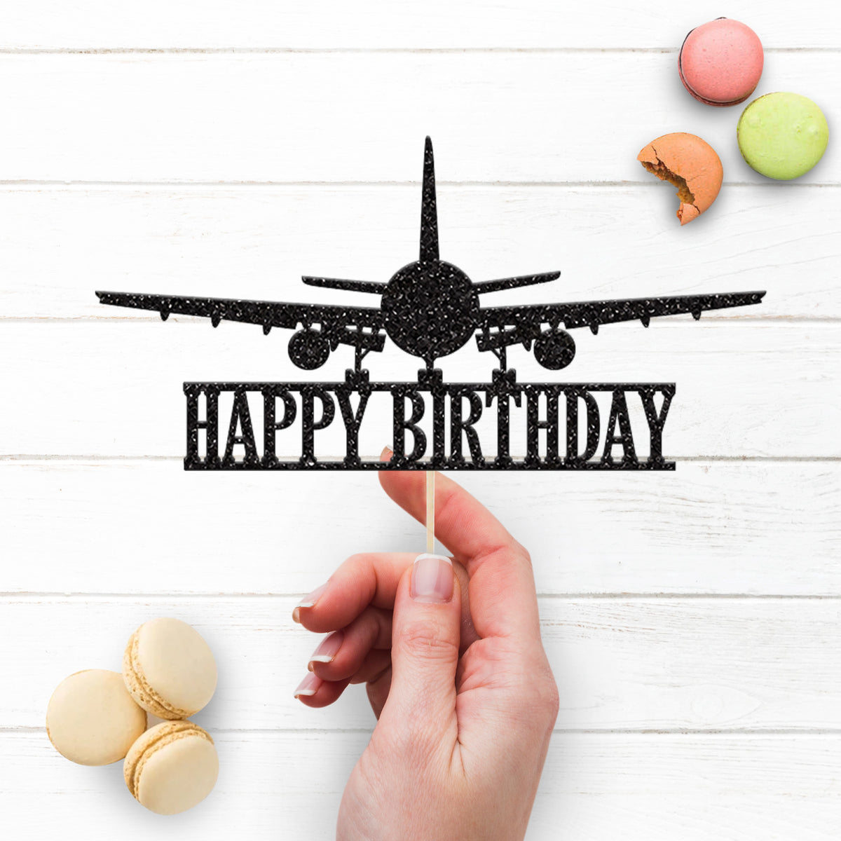 Aeroplane Happy Birthday Cake Topper - view 3