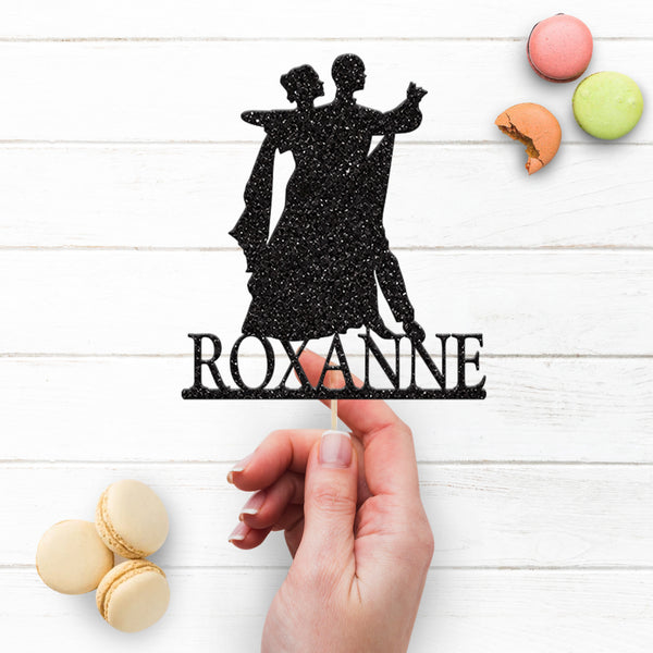 Personalised Ballroom Dancing Cake Topper – Name - view 3