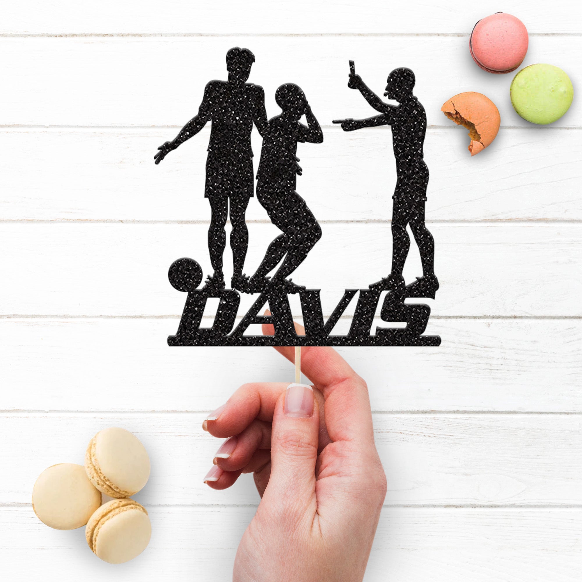 Personalised Football Referee Cake Topper – Name Secondary image
