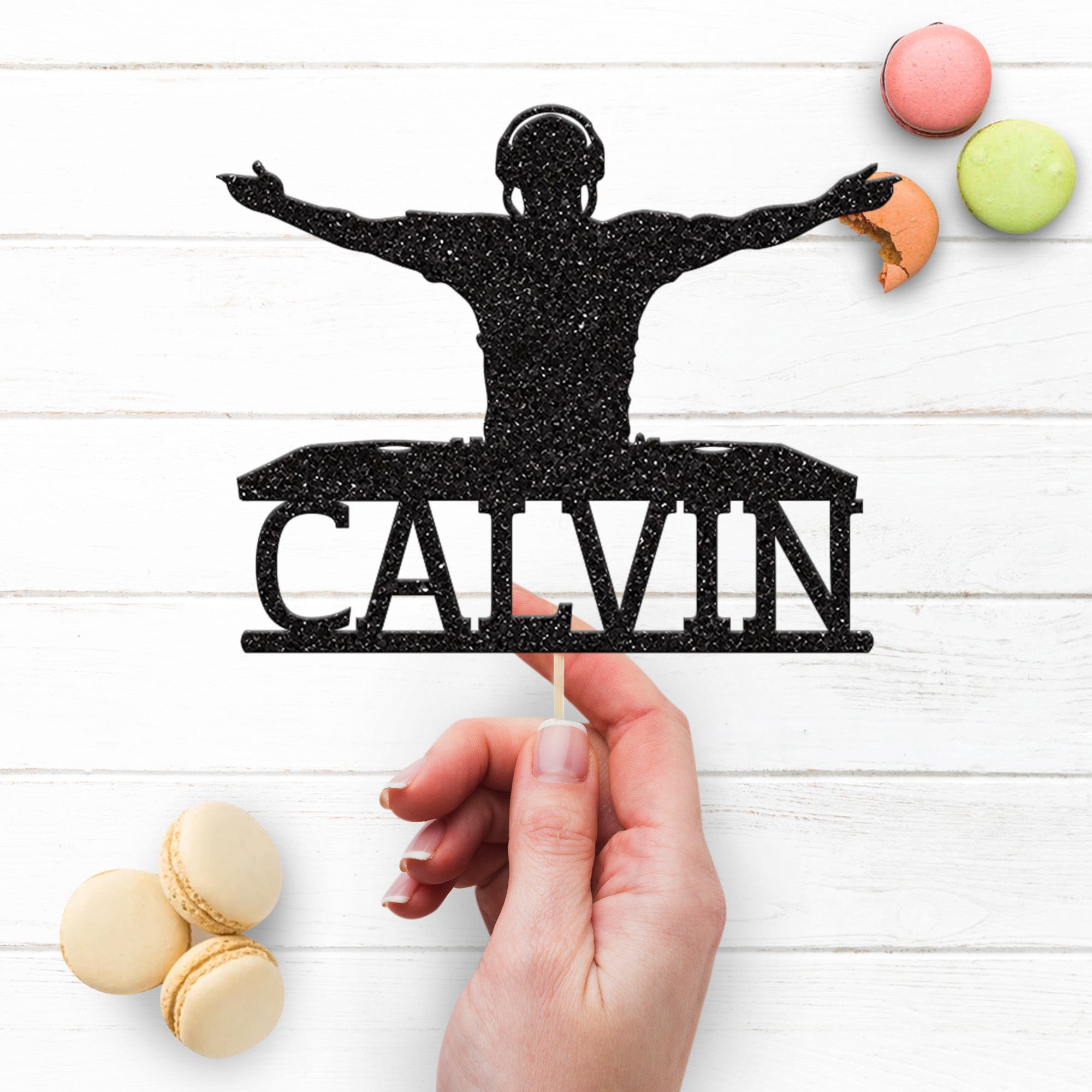 Personalised Male DJ Cake Topper – Name Secondary image