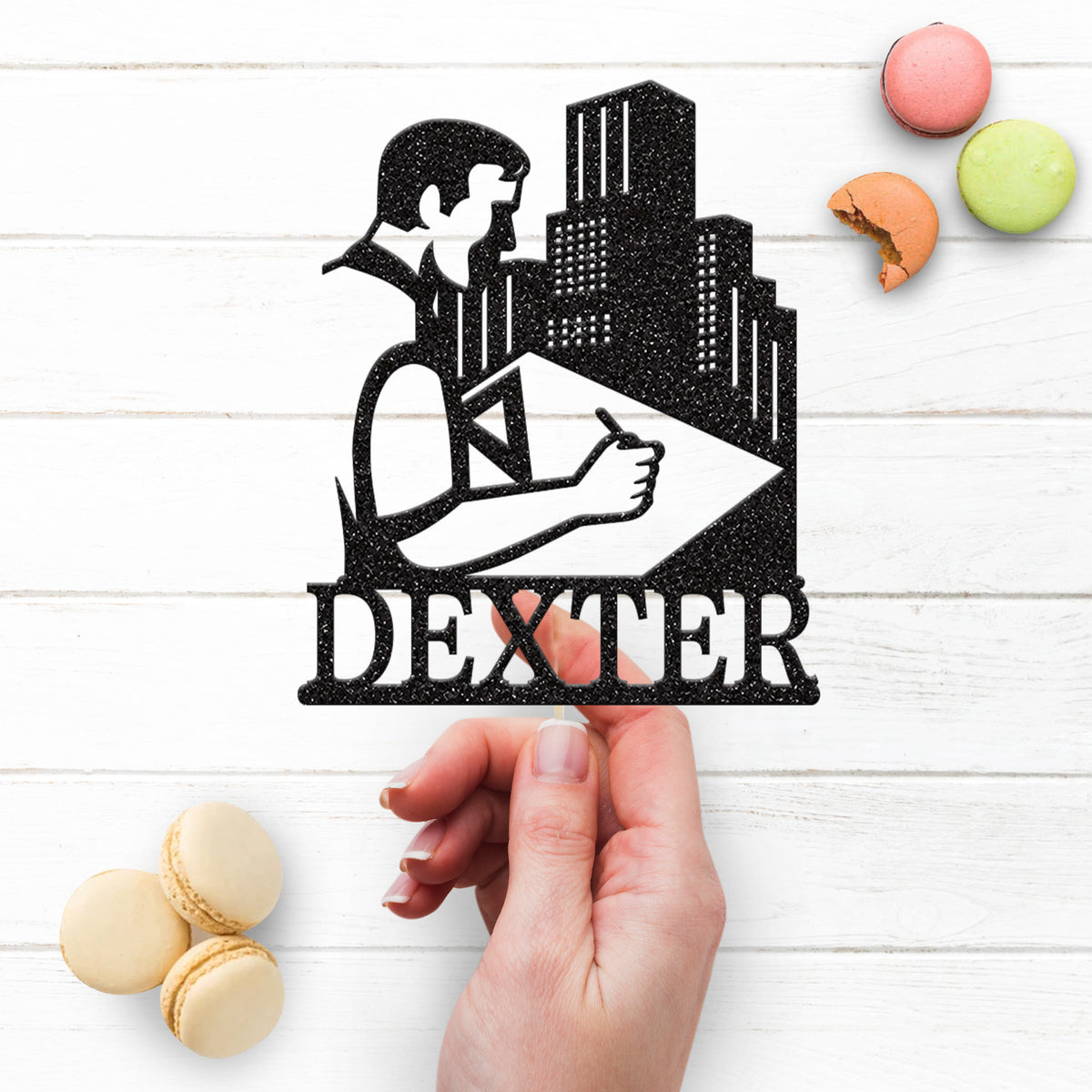 Personalised Architect Cake Topper with Name - view 3