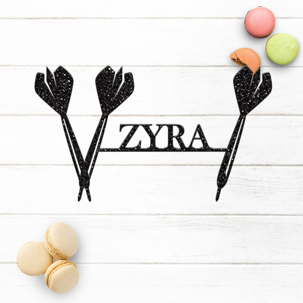 Personalised Darts Cake Topper with Name - view 3