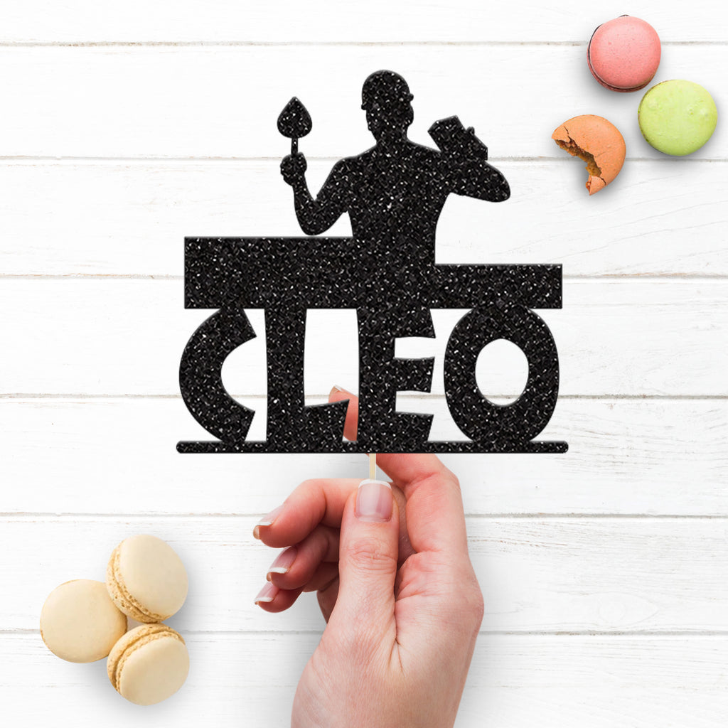 Personalised Bricklayer & Trowel Cake Topper – Name - view 3