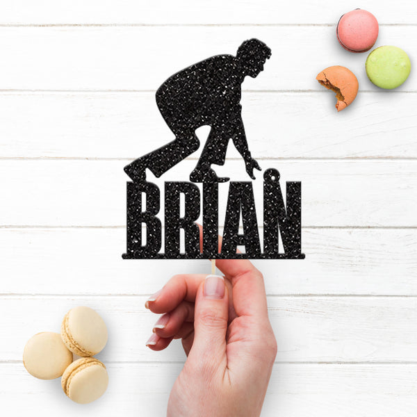 Personalised Lawn Bowls Cake Topper with Name - view 3