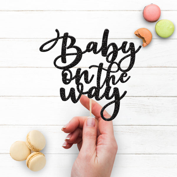 Baby on the Way Script Cake Topper - view 3
