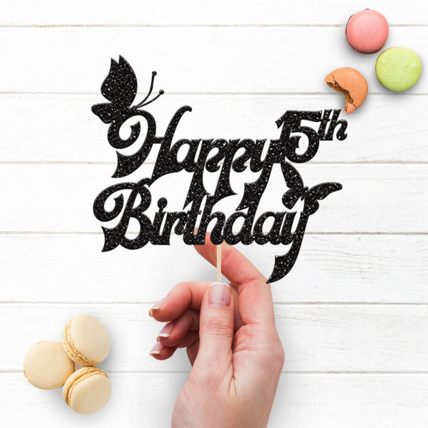 Personalised Butterfly Birthday Cake Topper Any Age - view 3