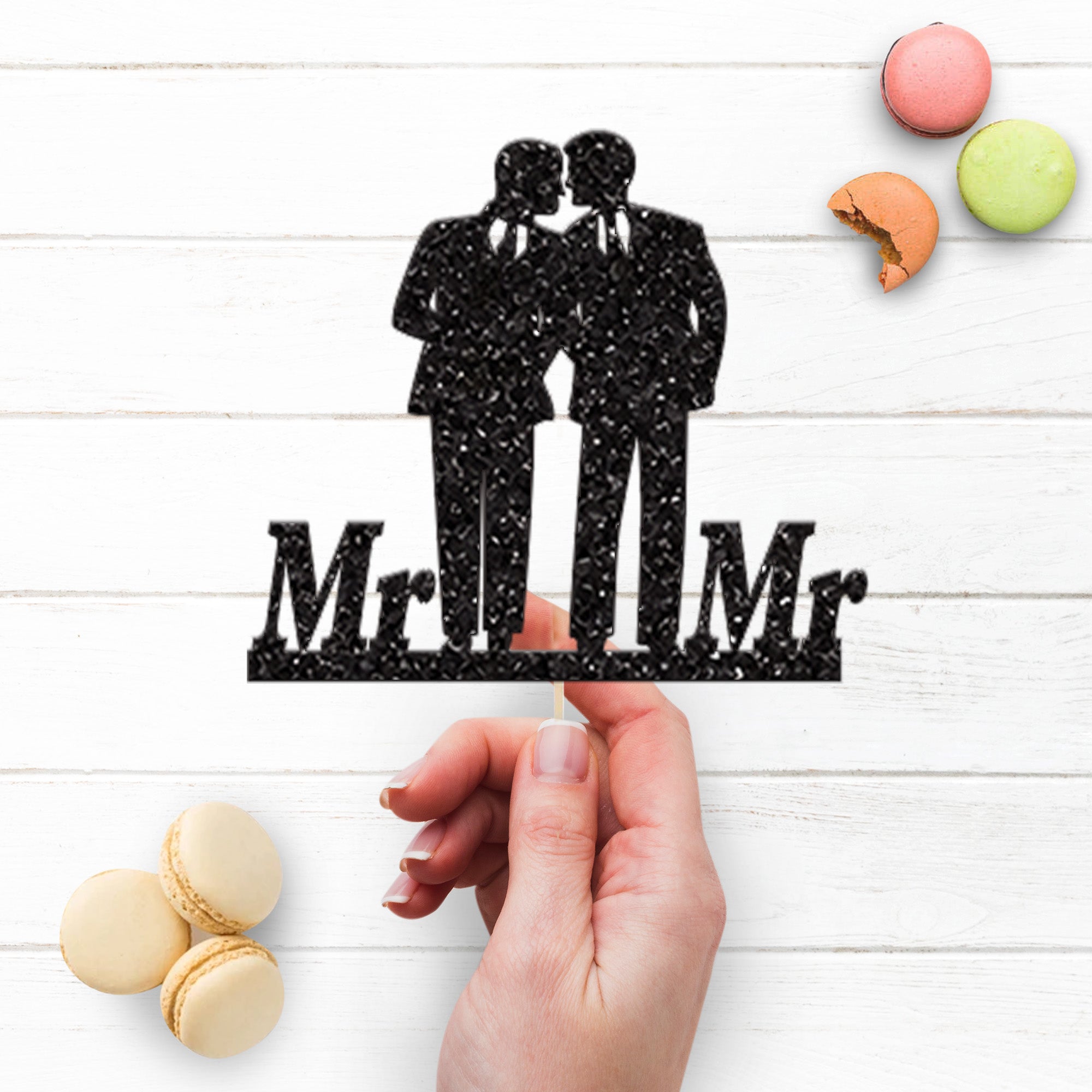 Mr and Mr Wedding Couple Cake Topper Secondary image