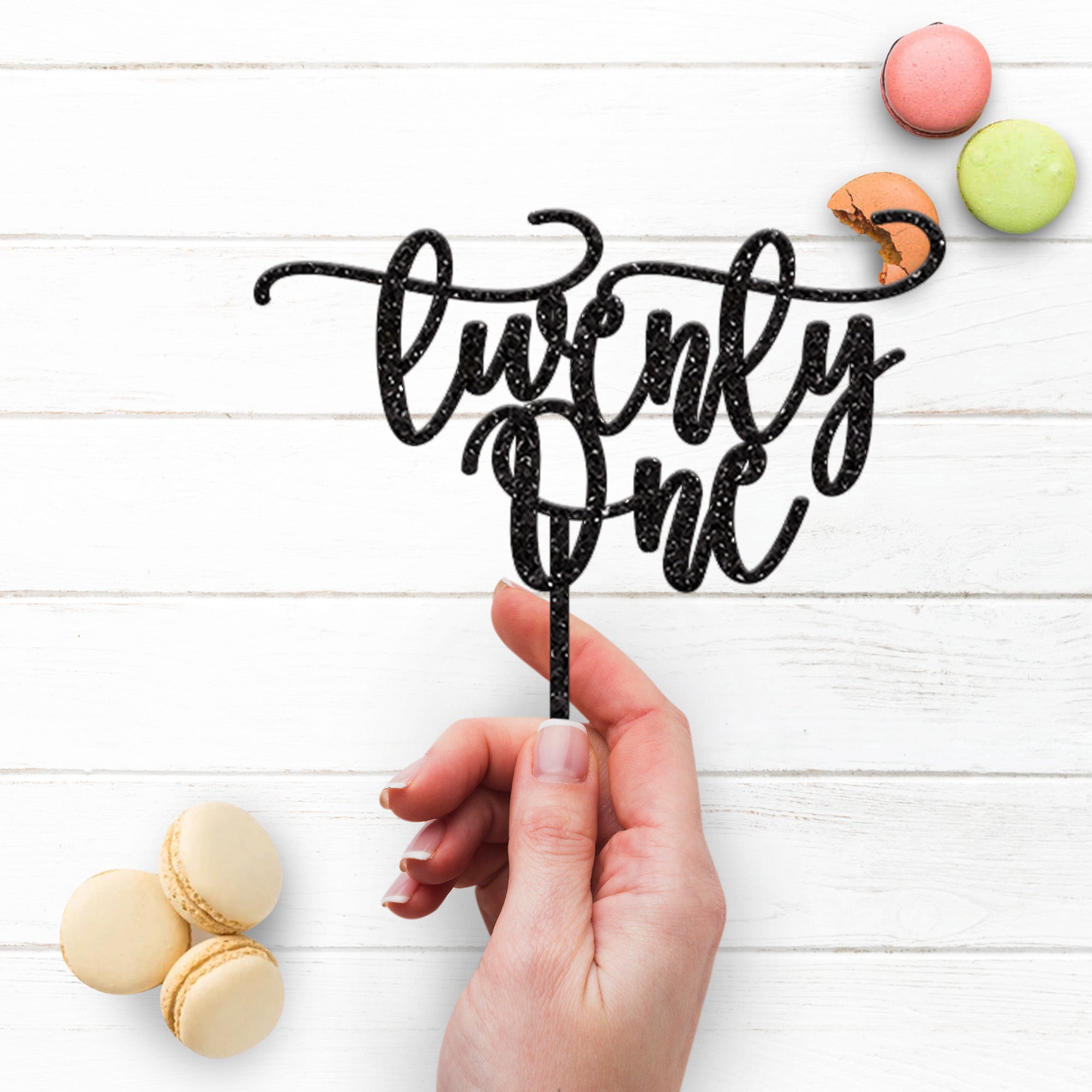Twenty One Script 21st Birthday Cake Topper Secondary image