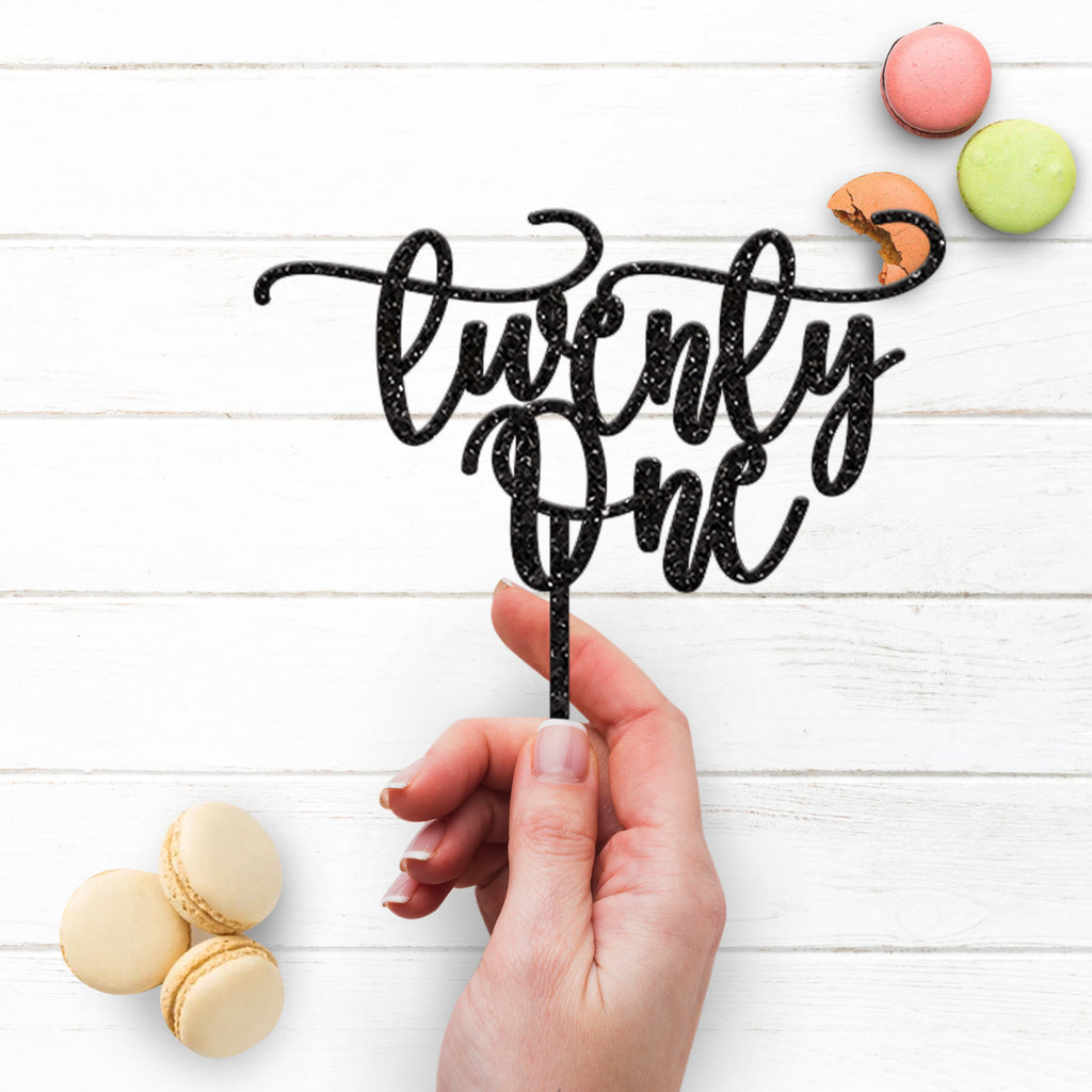 Twenty One Script 21st Birthday Cake Topper - view 3