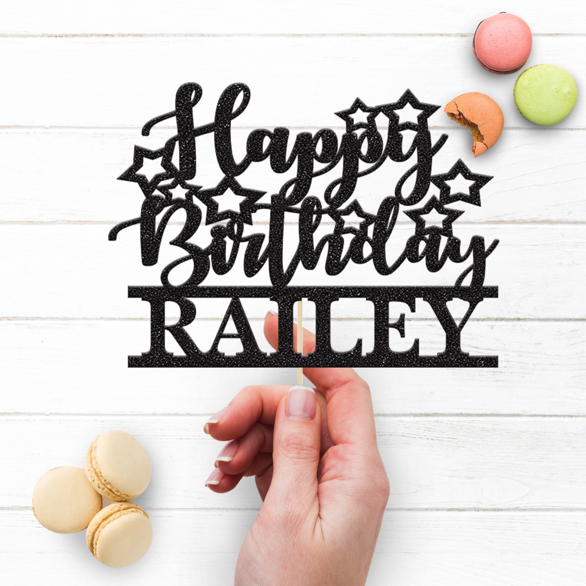 Personalised Stars Cake Topper – Name Secondary image