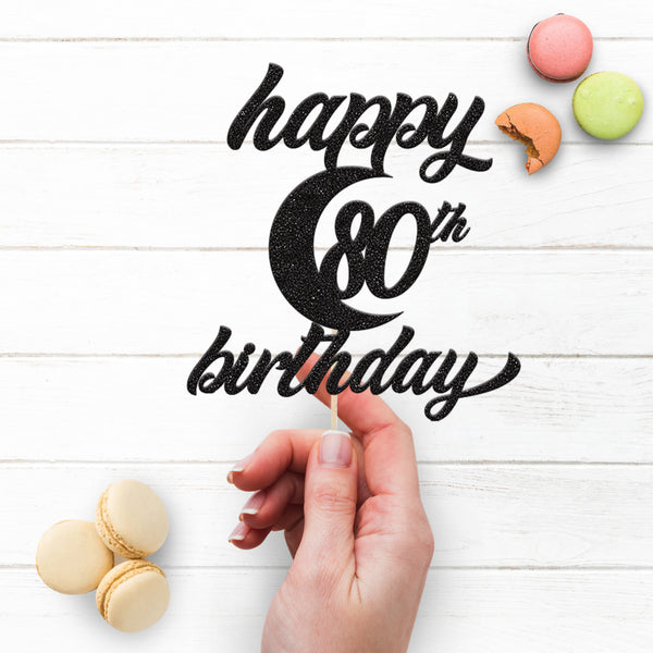 Personalised Crescent Moon Birthday Cake Topper – Age - view 3