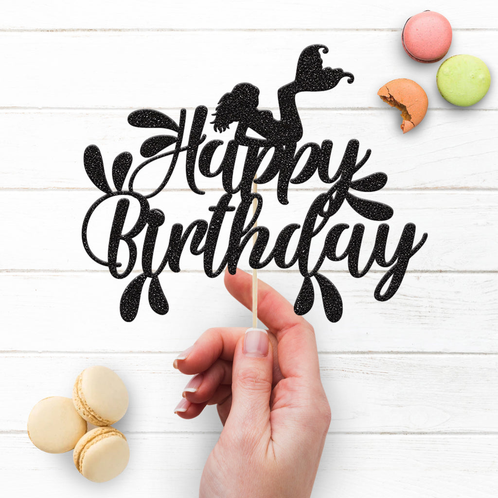 Happy Birthday Mermaid Cake Topper - view 3