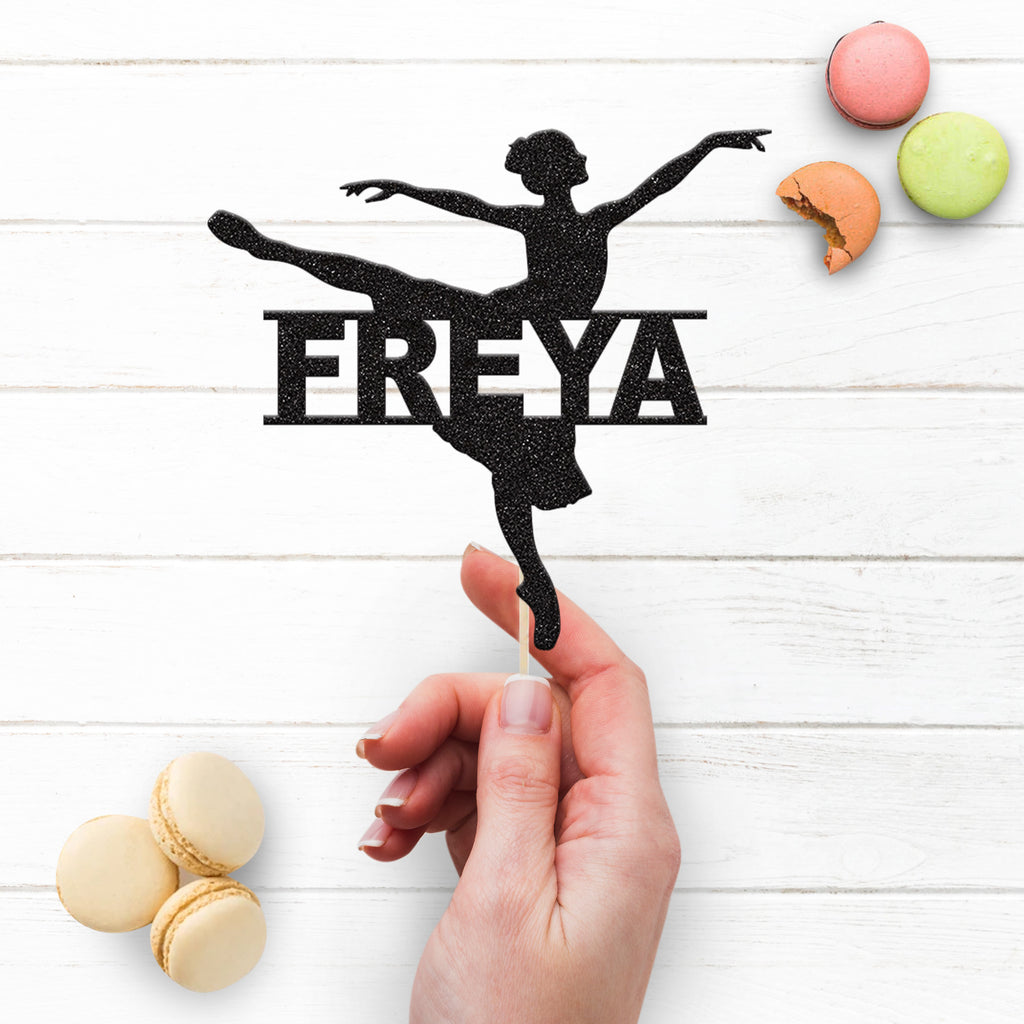 Personalised Ballerina Cake Topper with Name - view 3