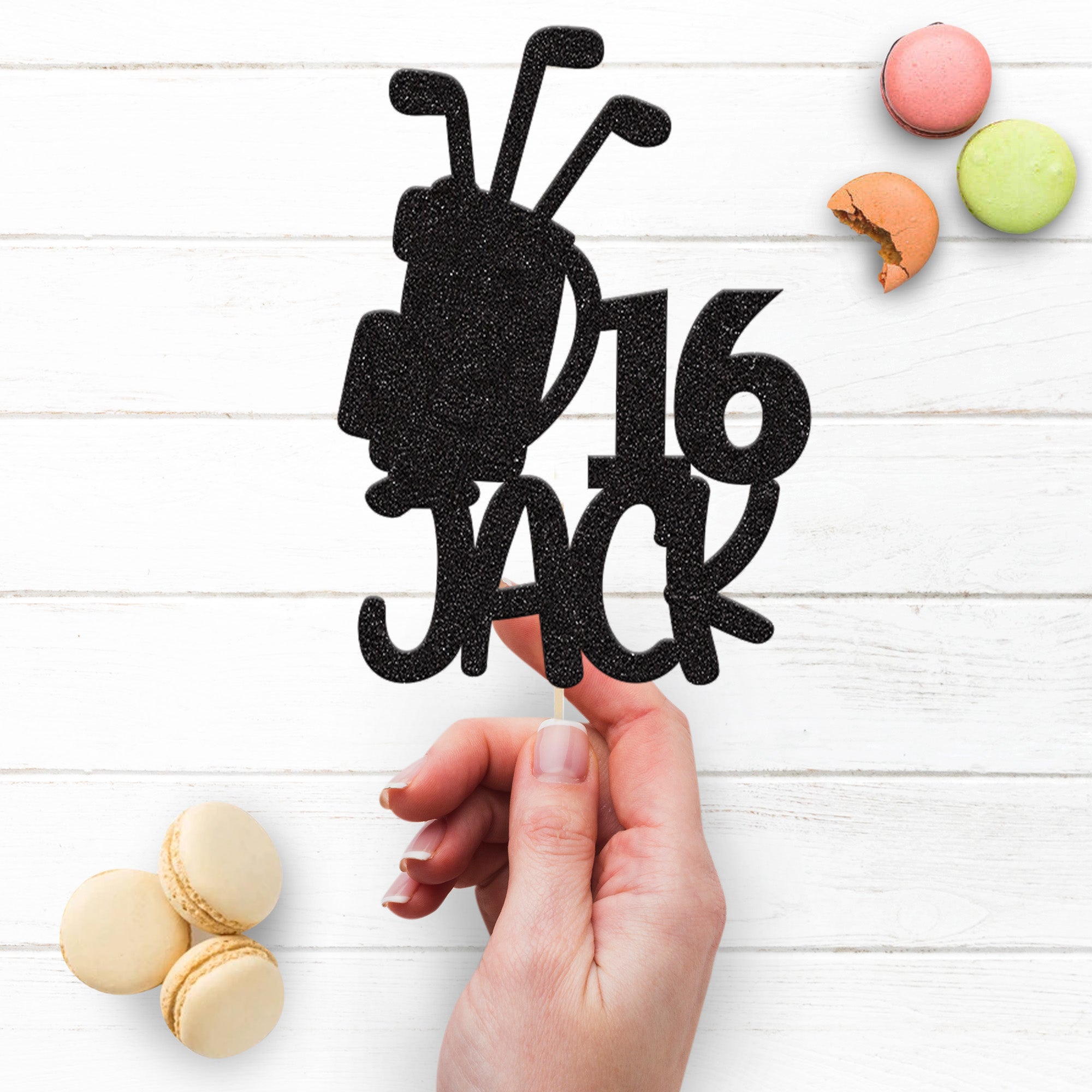 Personalised Golf Bag Cake Topper – Name & Age Secondary image