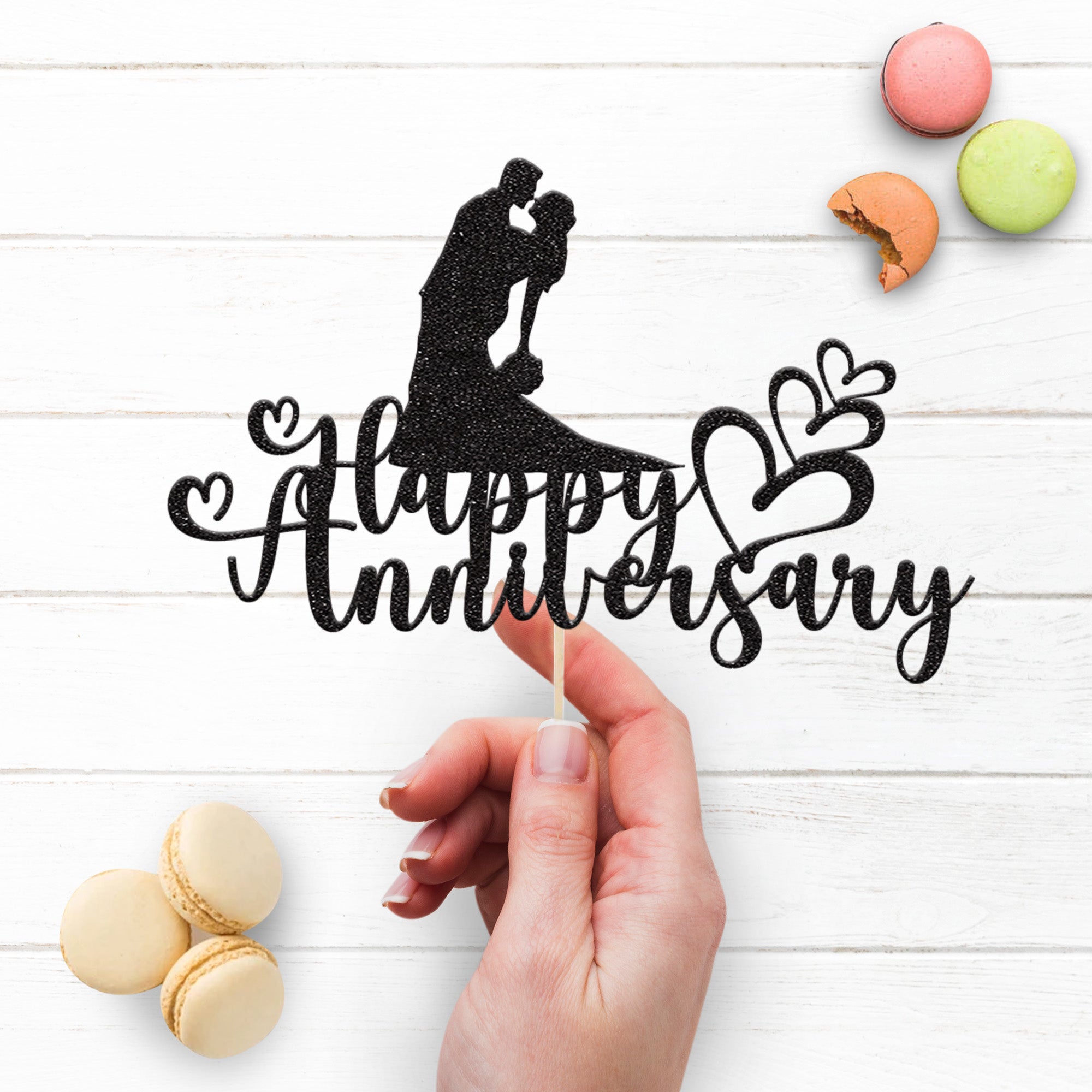 Happy Anniversary Couple Cake Topper Secondary image
