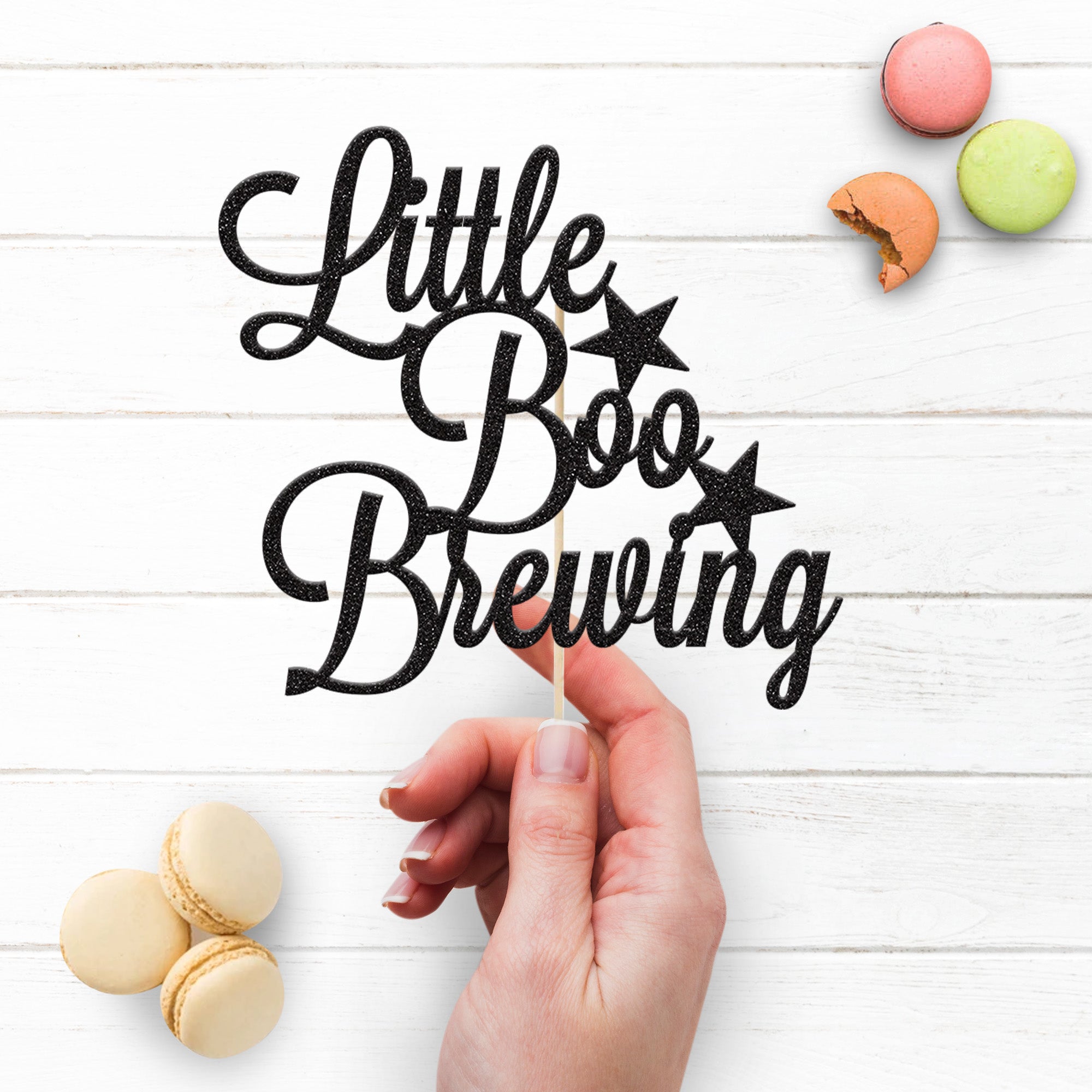 Little Boo Brewing Stars Baby Shower Cake Topper Secondary image