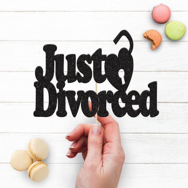 Just Divorced Open Heart Padlock Cake Topper - view 3