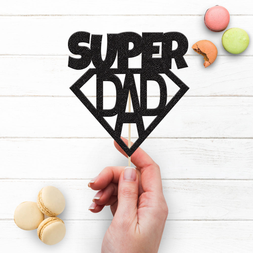 Super Dad Diamond Shield Cake Topper - view 3