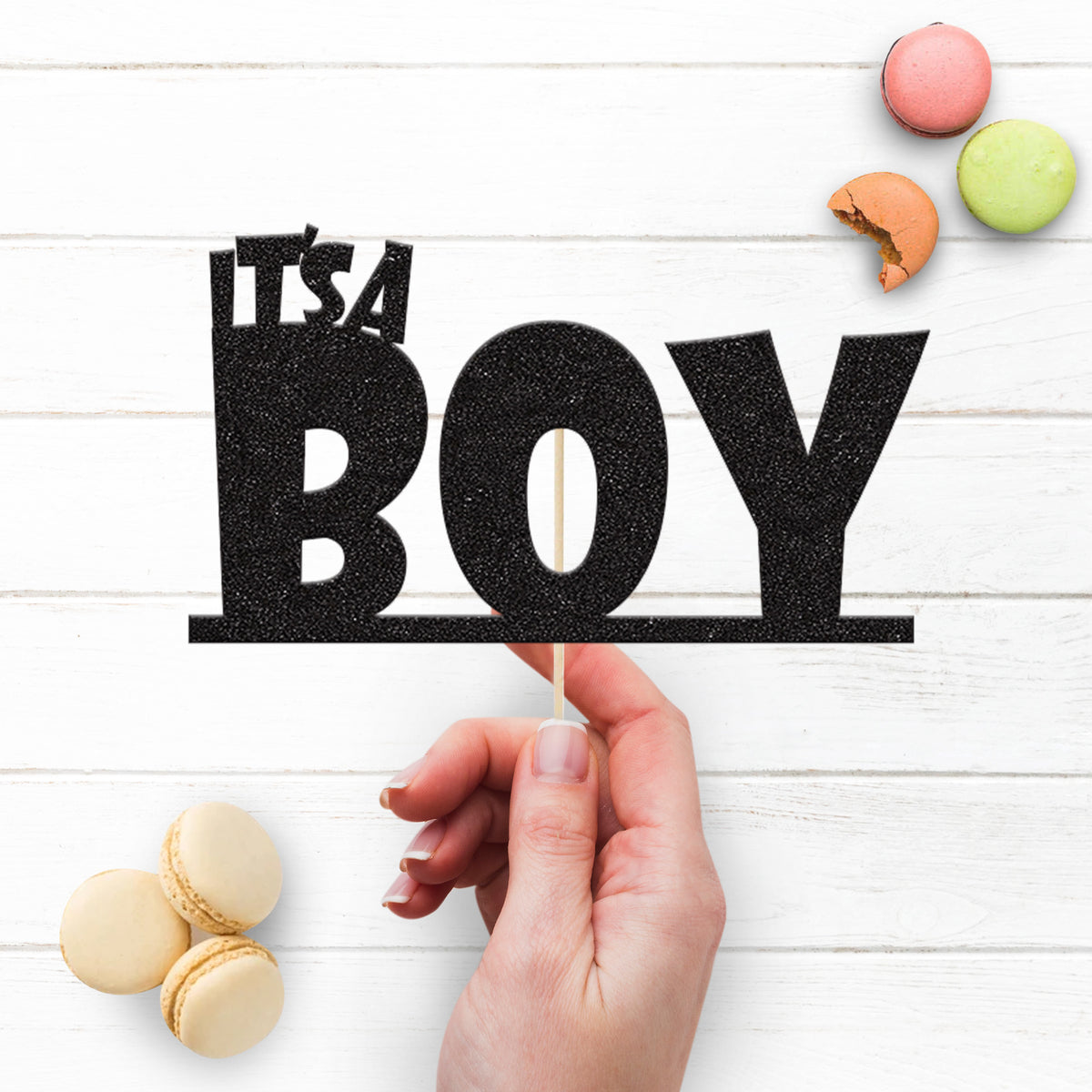 It’s a Boy Bold Lettering Baby Shower Cake Topper - view 3
