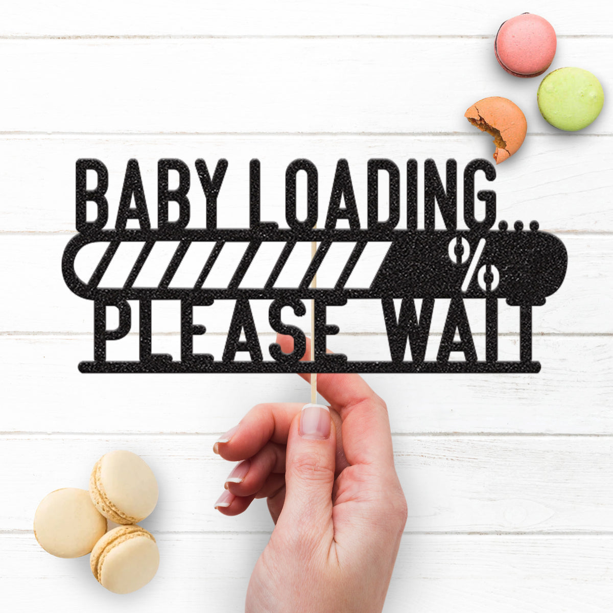 Baby Loading Please Wait Baby Shower Cake Topper - view 3