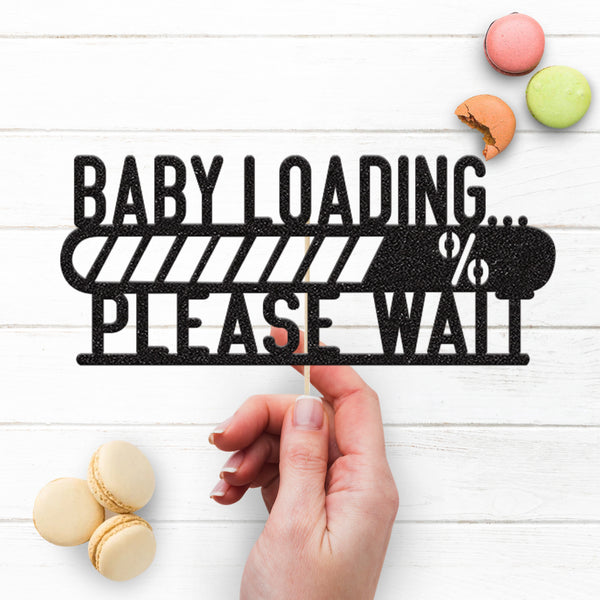 Baby Loading Please Wait Baby Shower Cake Topper - view 3
