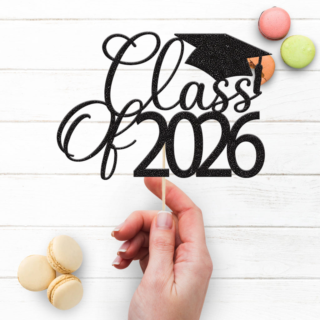 Personalised Flowing Class Of Graduation Cake Topper – Year - view 3
