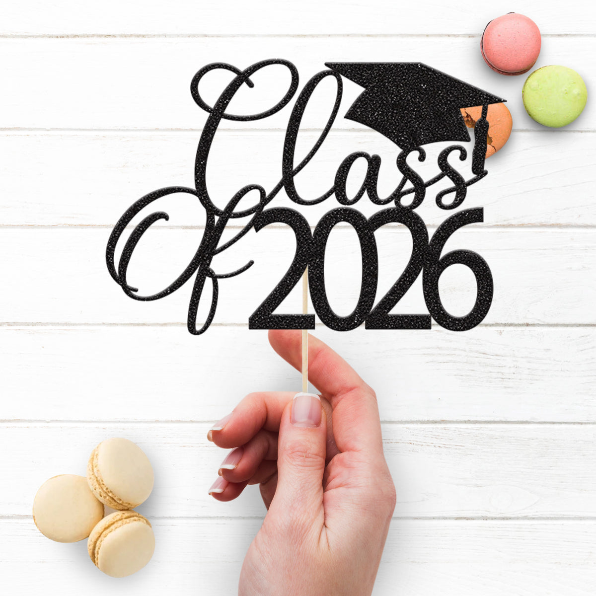 Personalised Flowing Class Of Graduation Cake Topper – Year - view 3
