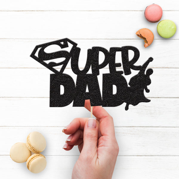 Super Dad Shield & Flying Hero Cake Topper - view 3