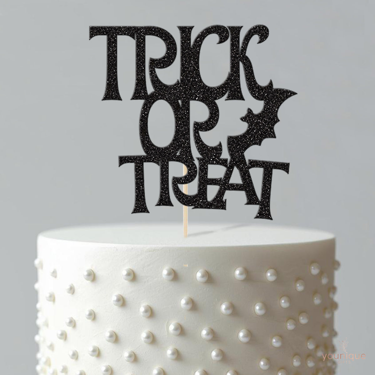 Trick or Treat Bat Halloween Cake Topper - view 4
