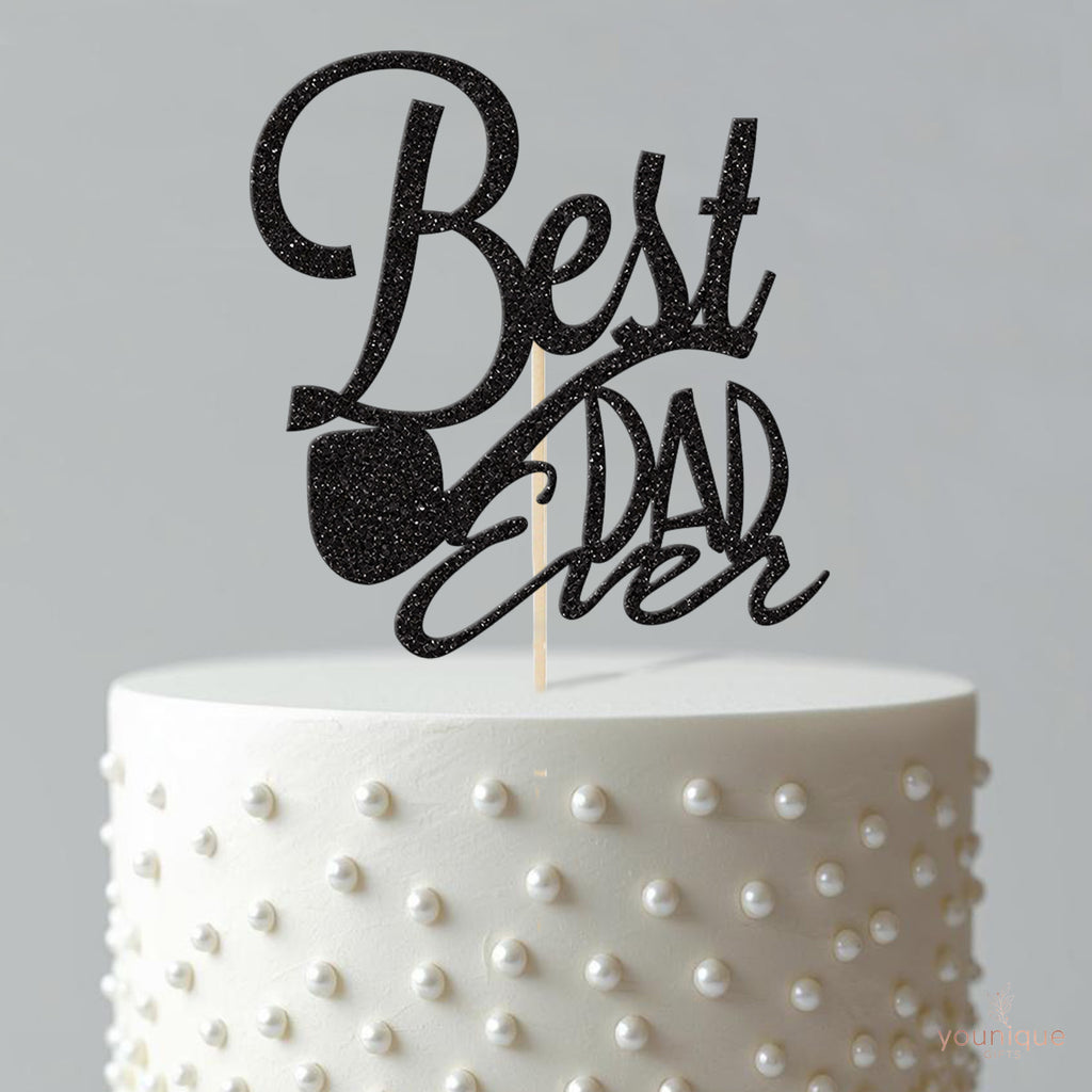 Best Dad Ever Pipe Cake Topper - view 4