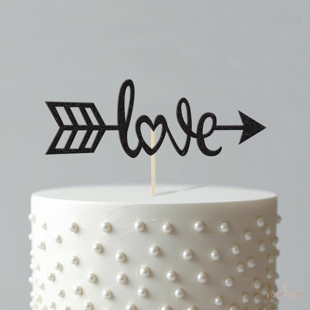 Love Heart and Arrow Cake Topper - view 4