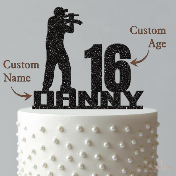 Personalised Rapper Cake Topper – Name & Age - view 4