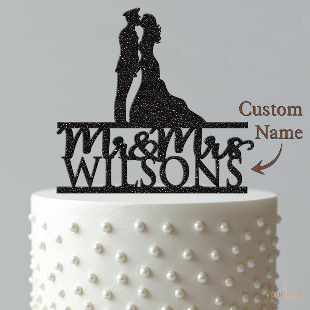 Personalised Uniformed Groom Wedding Cake Topper – Surname - view 4