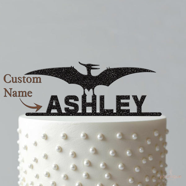 Personalised Pterodactyl Wings Cake Topper – Name - view 4