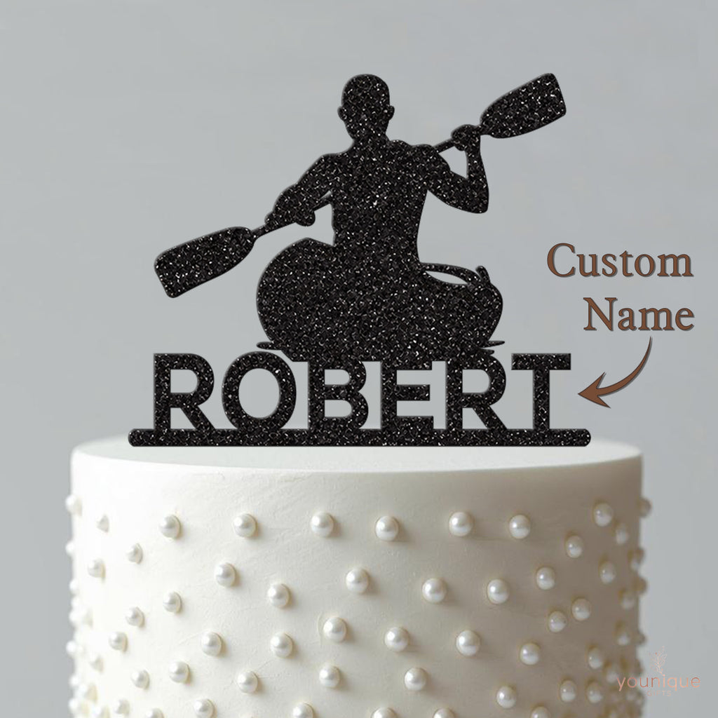 Personalised Kayaker Cake Topper – Name - view 4