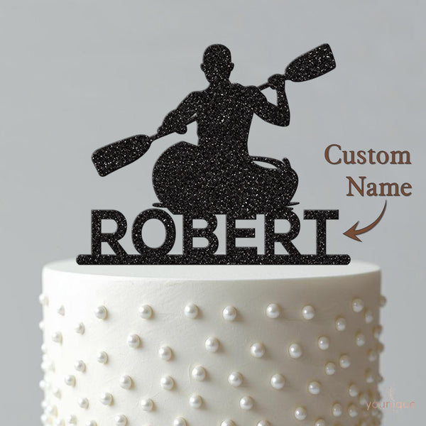 Personalised Kayaker Cake Topper – Name - view 4