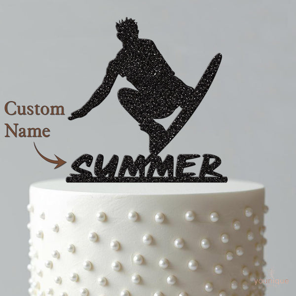 Personalised Wakeboarder Cake Topper – Name - view 4