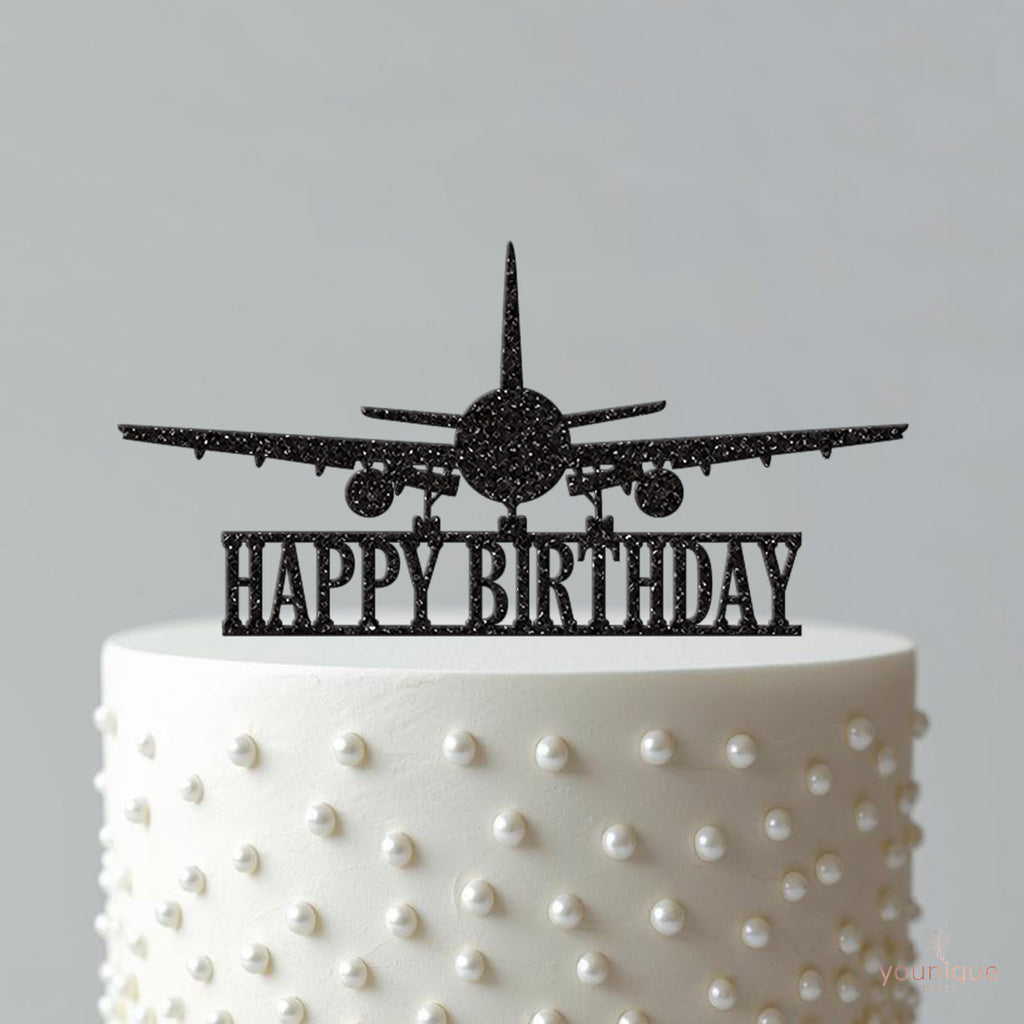 Aeroplane Happy Birthday Cake Topper - view 4
